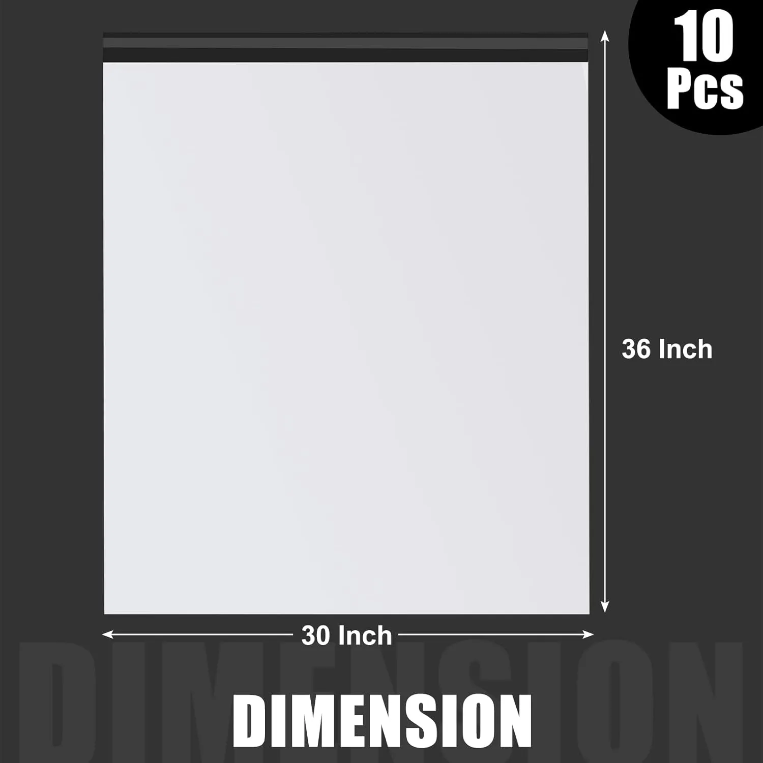 Cholemy 10 Pcs Large Poly Mailers 30 x 36 Inch Envelopes Shipping Bags Tear Proof Polyethylene Mailers Self Adhesive Waterproof Privacy Shielded and Tear Proof Postage Postal Envelopes (White)