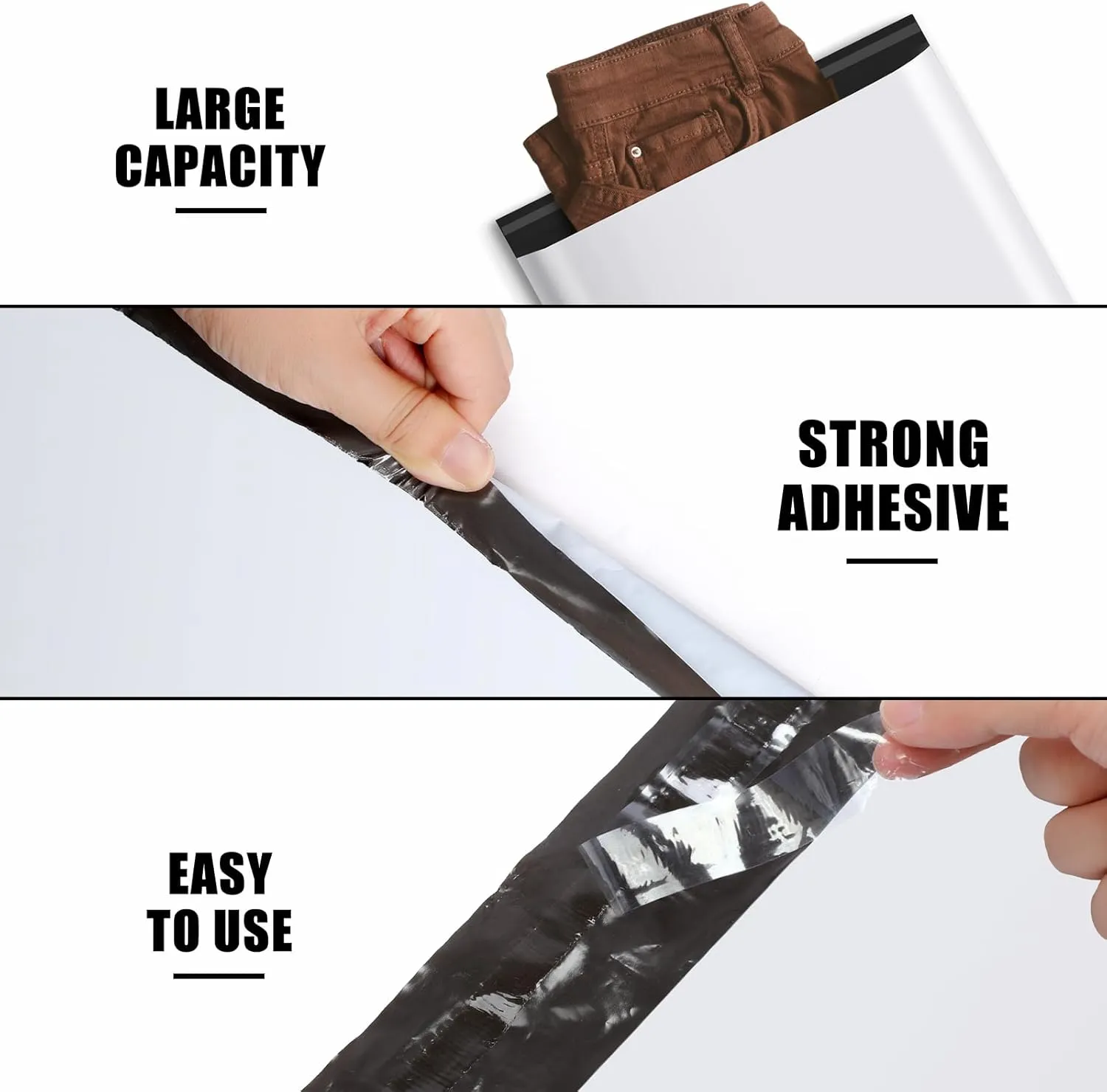 Cholemy 10 Pcs Large Poly Mailers 30 x 36 Inch Envelopes Shipping Bags Tear Proof Polyethylene Mailers Self Adhesive Waterproof Privacy Shielded and Tear Proof Postage Postal Envelopes (White)