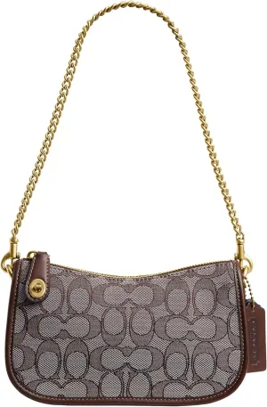 Coach Swinger Bag 20 in Signature Jacquard, B4/Oak Maple