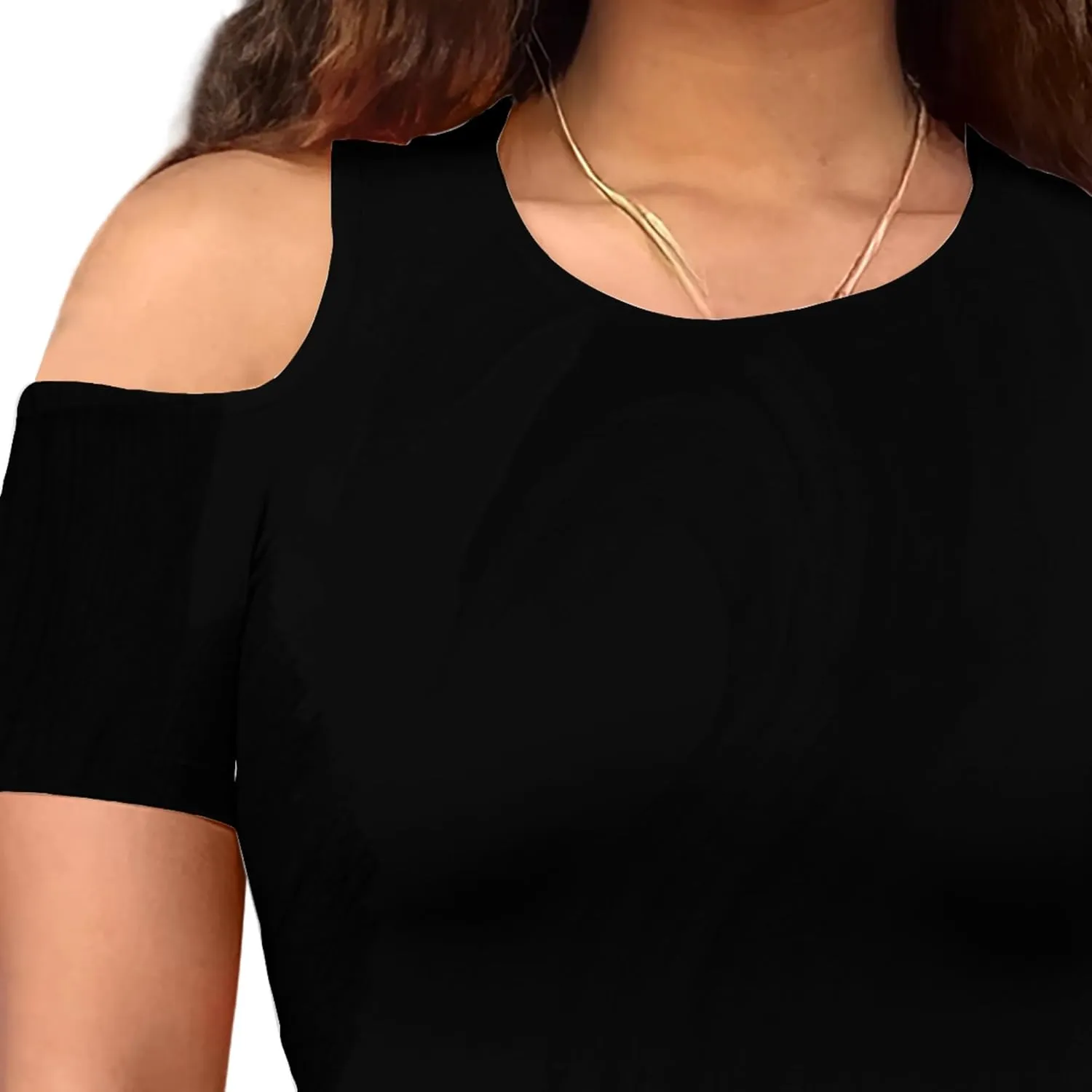 Cold Shoulder Dress for Women Plus Size Casual Summer Crewneck Short Sleeve Elegant Date Night Party Dress