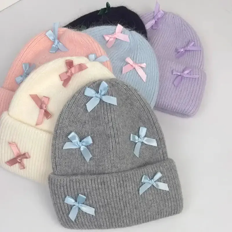 Cozy Rabbit Fur Beanie for Y2K Style and Warmth