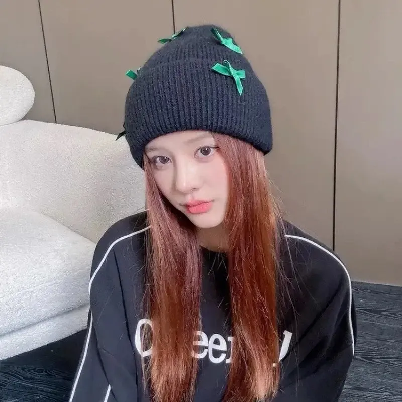 Cozy Rabbit Fur Beanie for Y2K Style and Warmth