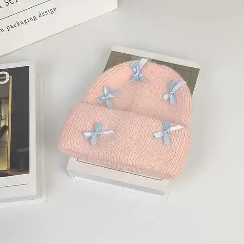 Cozy Rabbit Fur Beanie for Y2K Style and Warmth