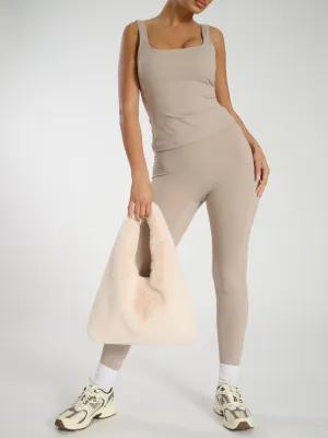Cream Faux Fur Grab Bag