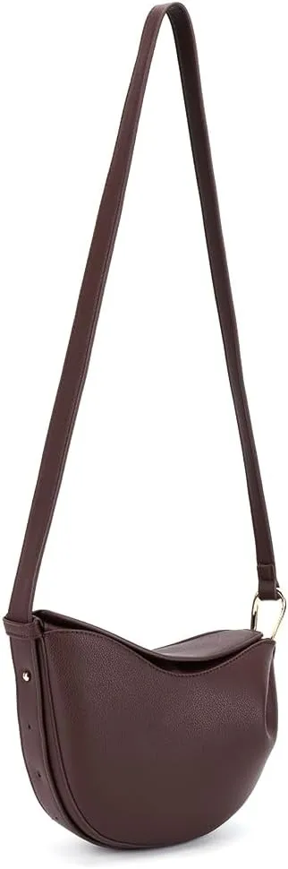 Crescent Crossbody Bags Dumpling PU Shoulder Bag Purses Small Trendy Designer Luxury Faux Leather Hobo Saddle Bag for Women