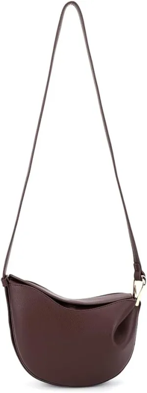 Crescent Crossbody Bags Dumpling PU Shoulder Bag Purses Small Trendy Designer Luxury Faux Leather Hobo Saddle Bag for Women