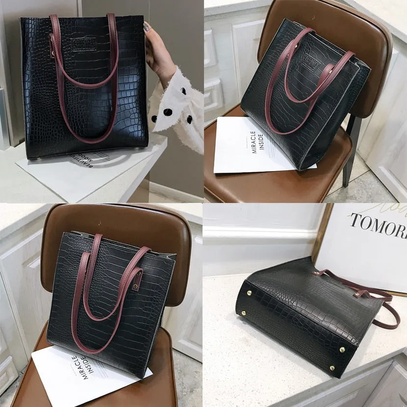 Crocodile Pattern Women Handbag