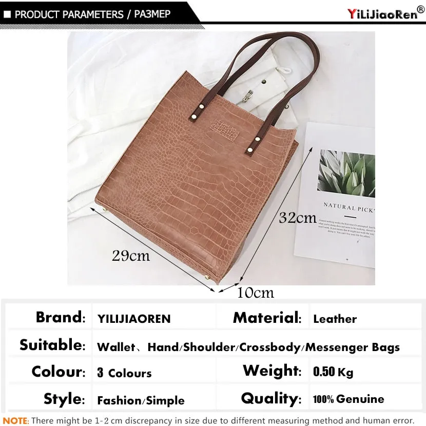 Crocodile Pattern Women Handbag