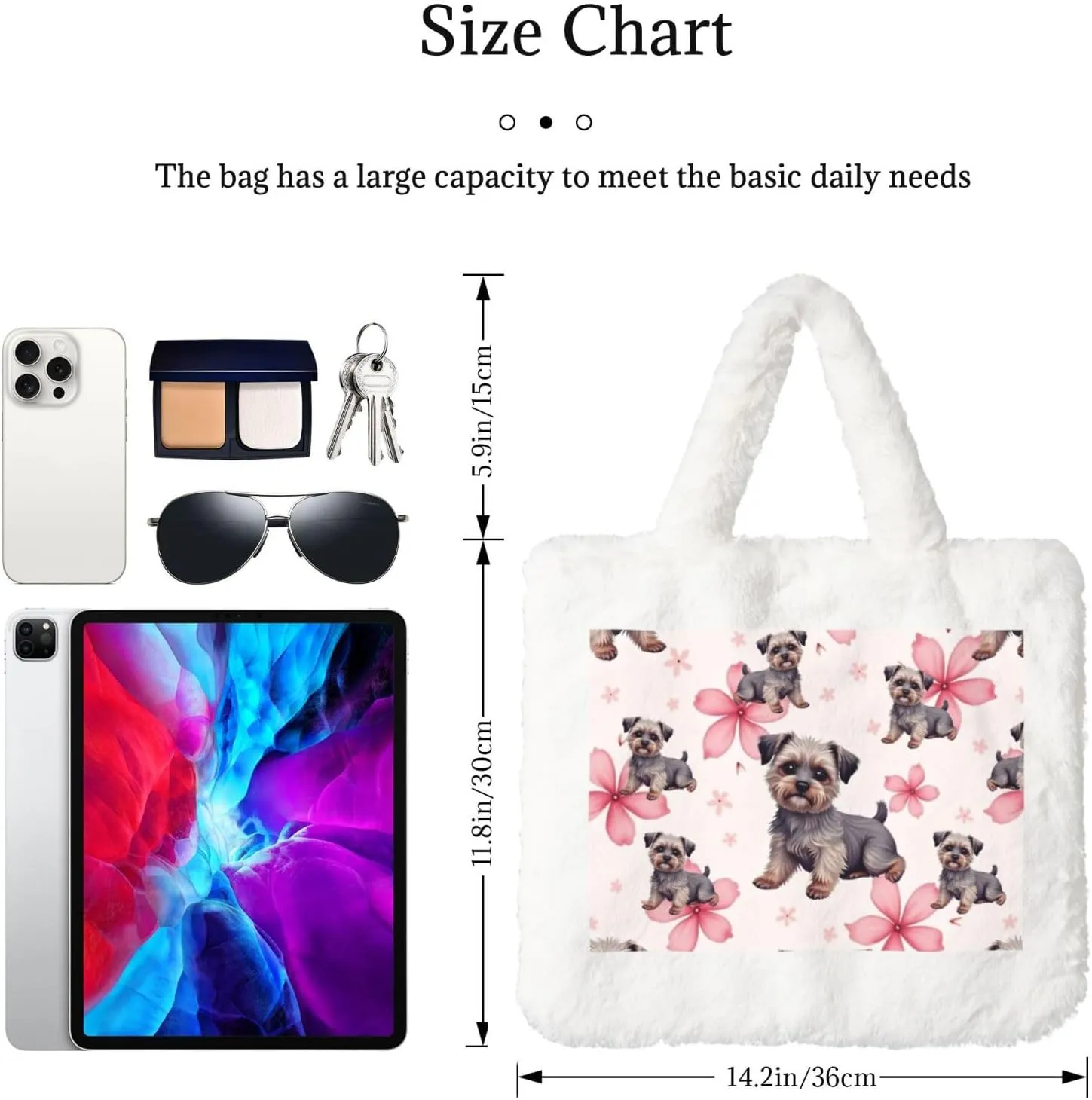 Cute Fuzzy Purse Fluffy Shoulder Bag Plush Furry Tote Bag Aesthetic Purse