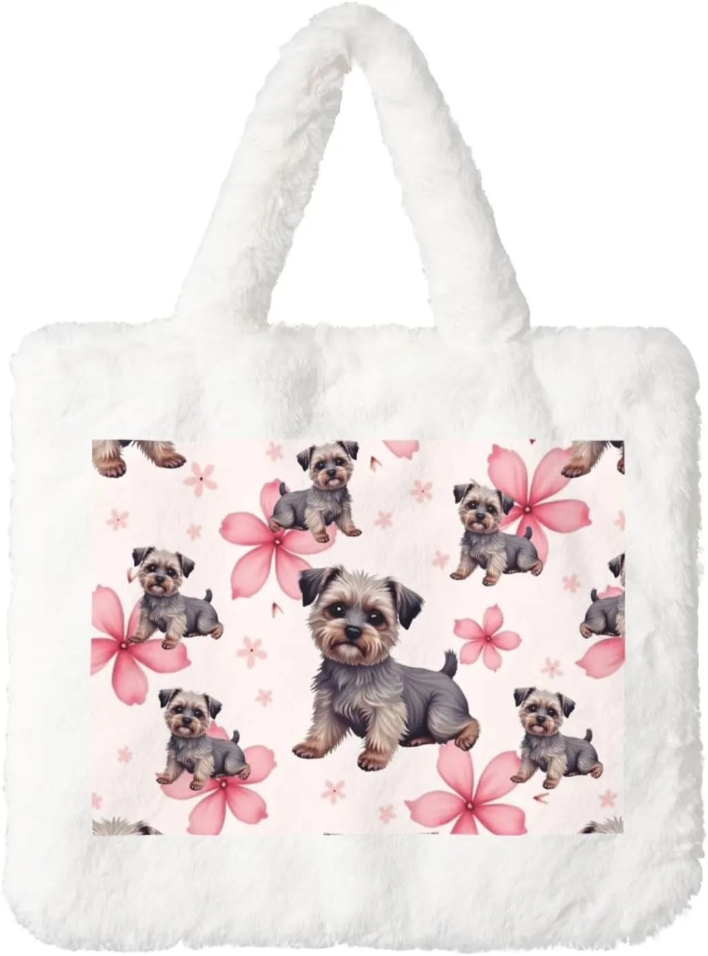 Cute Fuzzy Purse Fluffy Shoulder Bag Plush Furry Tote Bag Aesthetic Purse