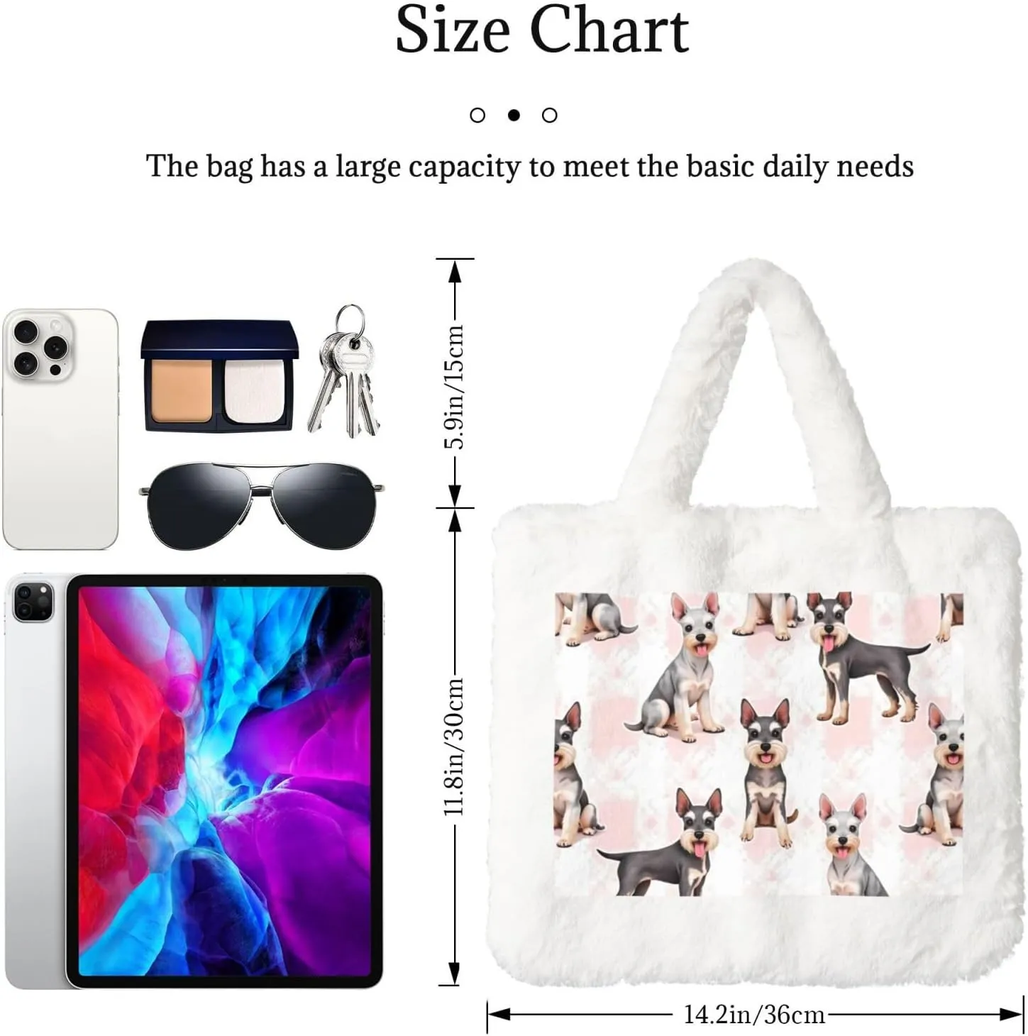 Cute Fuzzy Purse Fluffy Shoulder Bag Plush Furry Tote Bag Aesthetic Purse