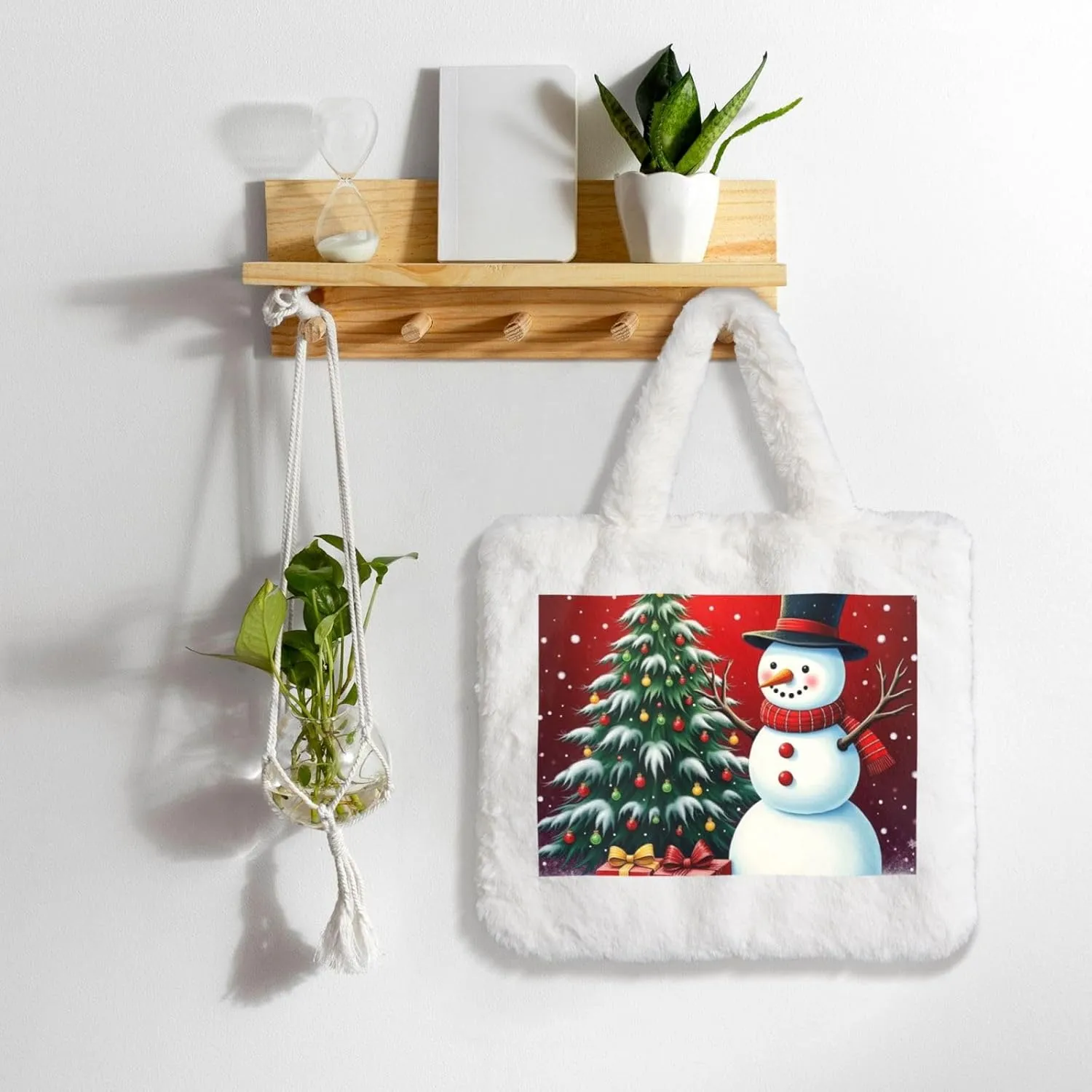 Cute Fuzzy Purse Fluffy Shoulder Bag Plush Furry Tote Bag Aesthetic Purse