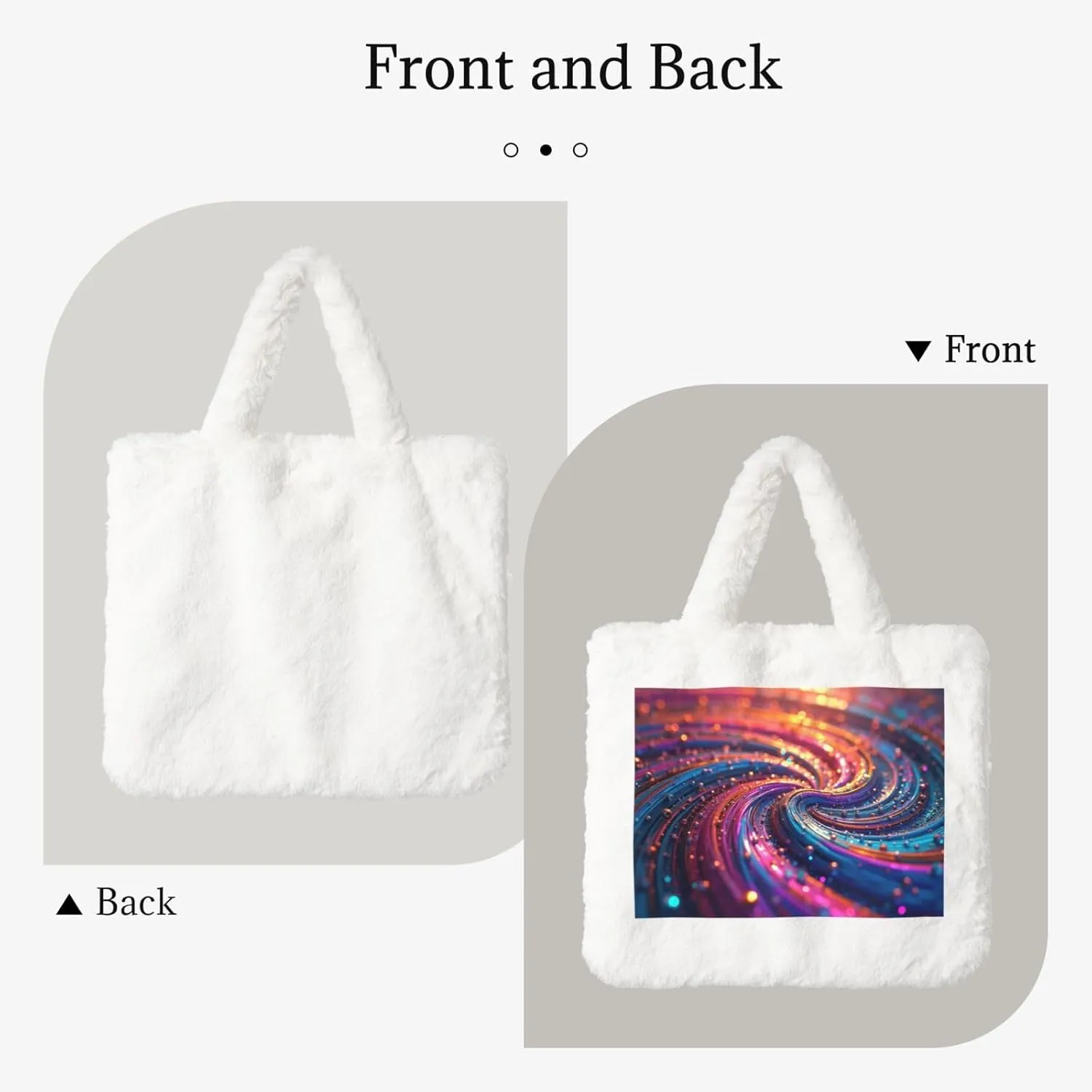 Cute Fuzzy Purse Fluffy Shoulder Bag Plush Furry Tote Bag Aesthetic Purse