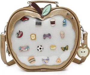 Cute Red Apple Ita Bag Kawaii Pin Display Purse Backpack Crossbody Shoulder Bag