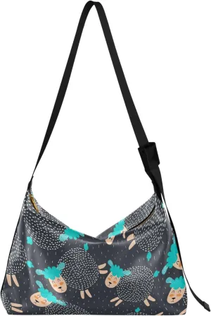 Cute Unicorns Diamonds Pink Women Leather Handbags Hobo Large Purse Crossbody Animal Print Simple Shoulder Bag