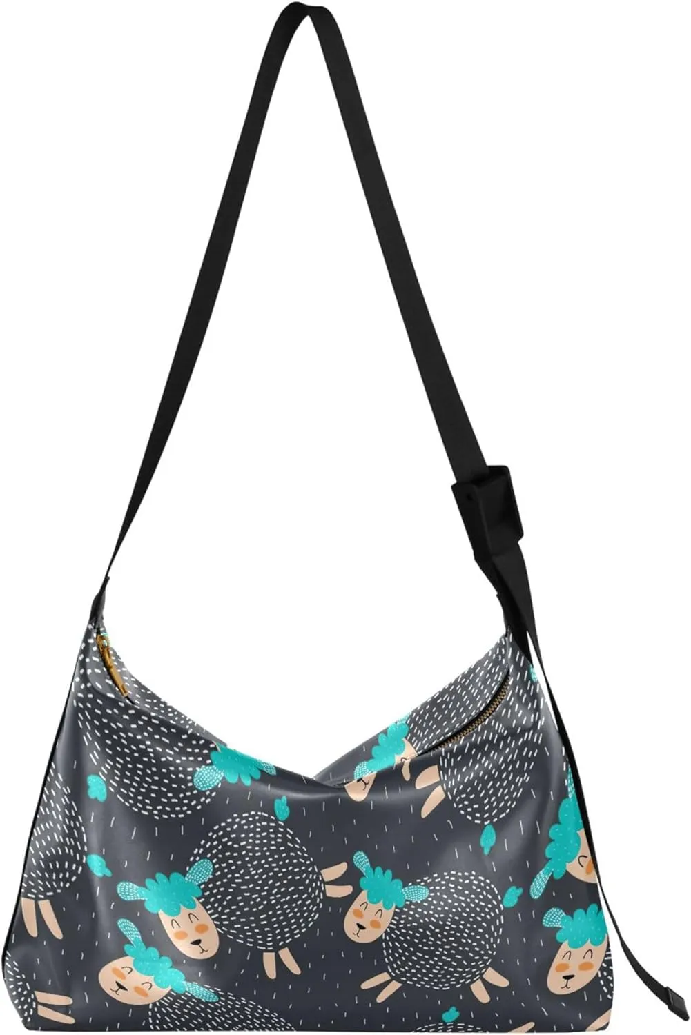 Cute Unicorns Diamonds Pink Women Leather Handbags Hobo Large Purse Crossbody Animal Print Simple Shoulder Bag