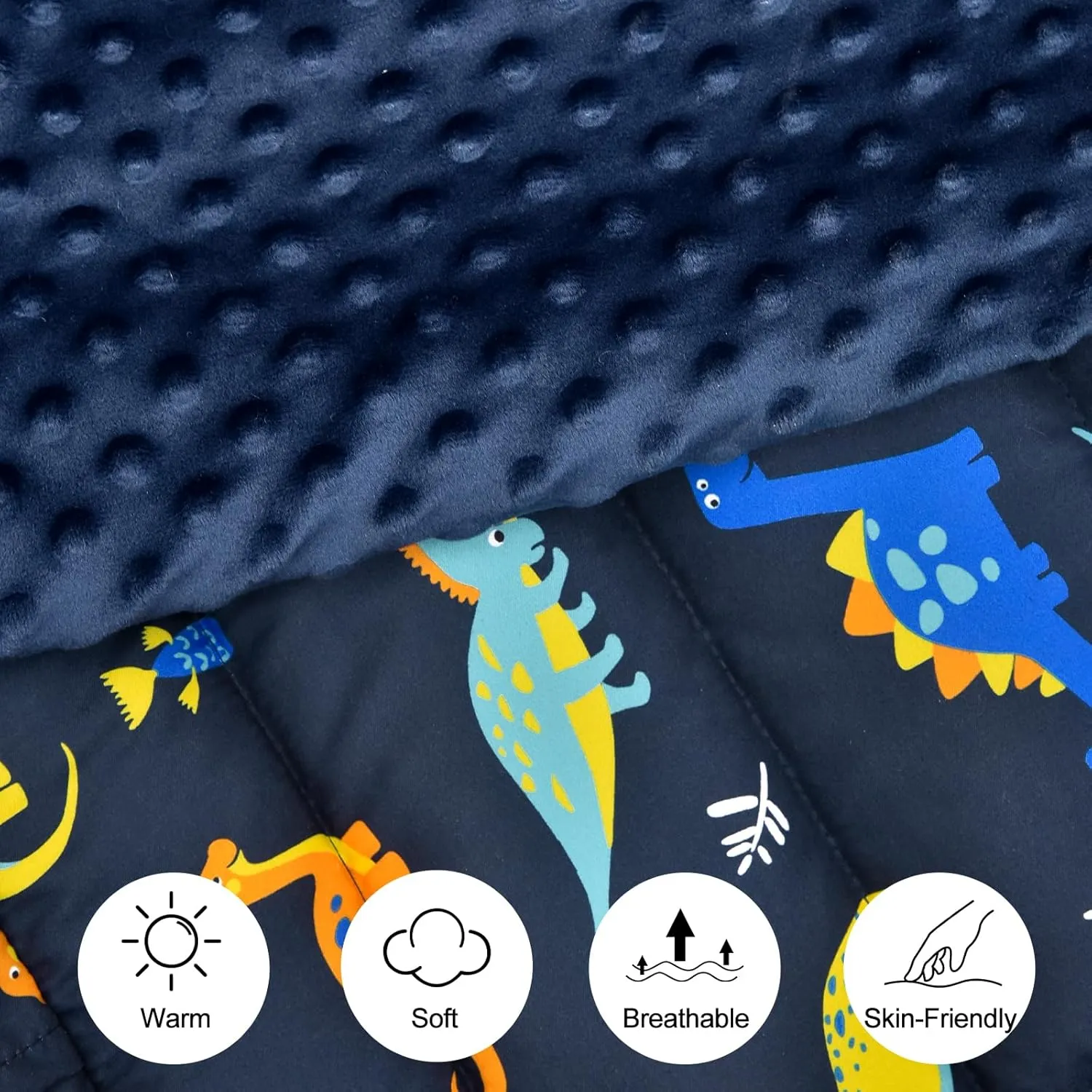 david's kids Toddler Nap Mat with Removable Pillow and Minky Fleece Blanket, Ultra Soft Slumber Bags for Boys, Perfect for Preschool, Daycare, Kids Sleeping Bags with Rollup Design, 50"x20", Dinosaur