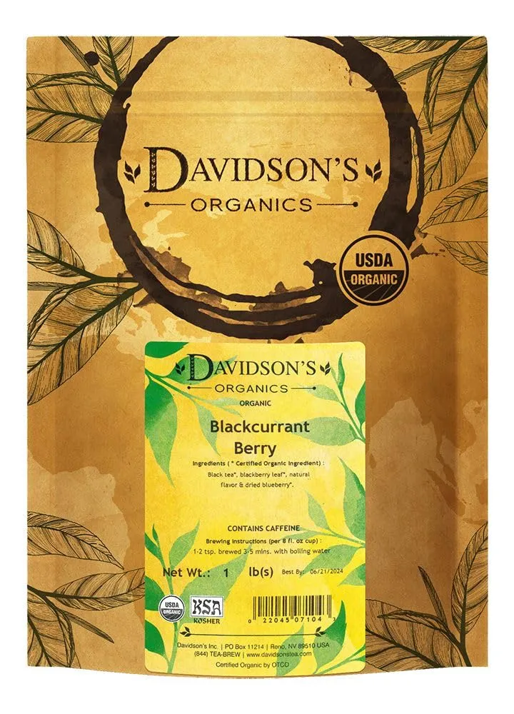 Davidson's Organics, Blackcurrant Berry, Loose Leaf Tea, 16-Ounce Bag