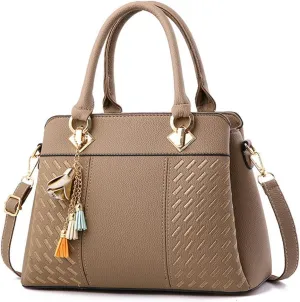 Dayfine Handbags for Women Top Handle Purse Faux Leather Satchel Bags Stylish Tote Bags Shoulder Crossbody Bag Ladies Handbag