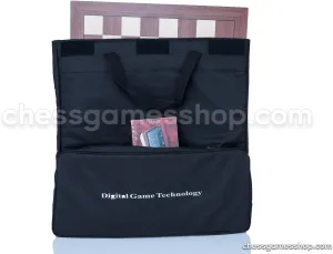 DGT Chess Carrying Bag Black for Board, Pieces, Clock and Accessories - Suitable for e-Boards or GO Game to - Black