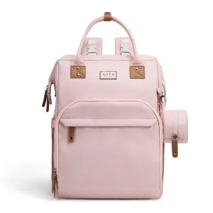 Diaper Bag Backpack, Multifunction Diaper Bag with Changing Pad, Baby Diaper Bags for Boys Girls, Stylish Large Capacity Travel Backpack for Moms Dads, Baby Shower Gifts,Unisex – Pink