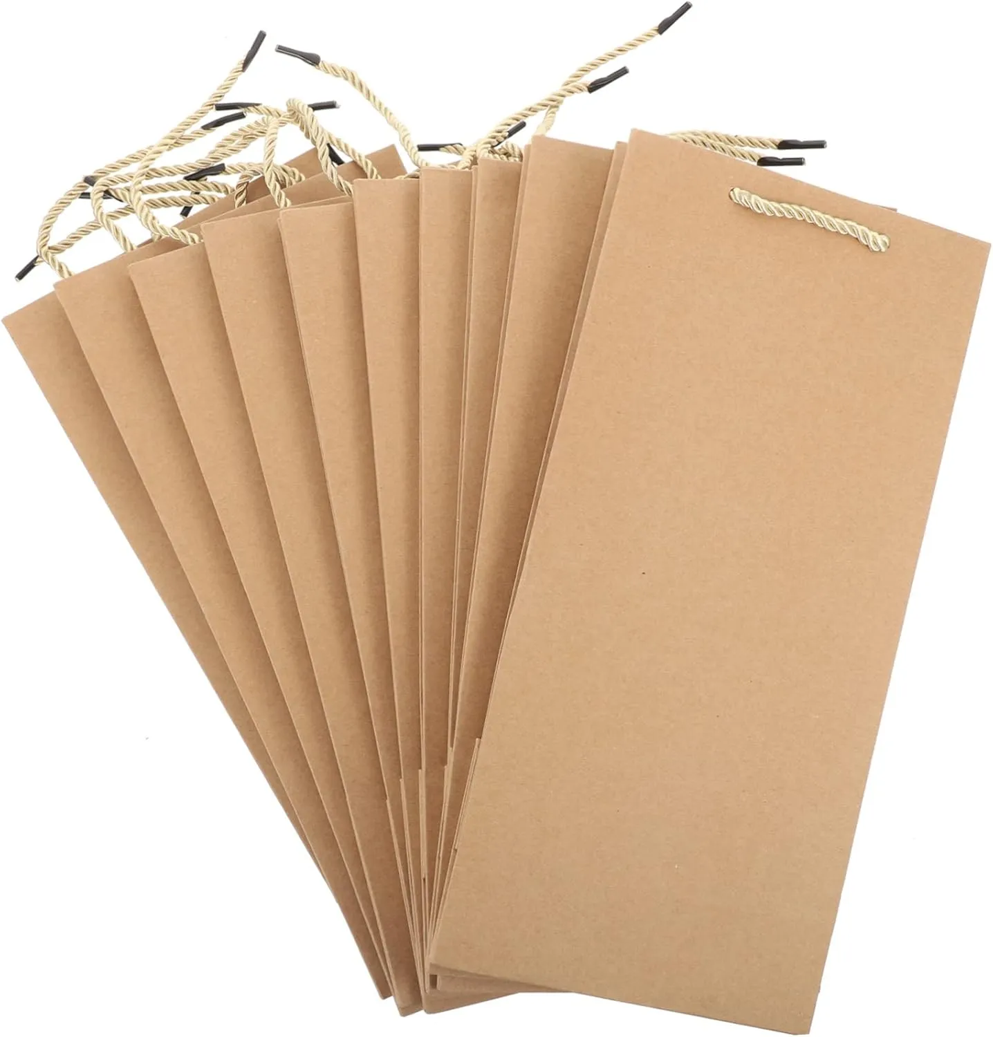 DINHEAROM 10Pcs Handheld Wine present Bags Thick Paper Wine Bottle Carriers for Parties Festivals and Celebrations