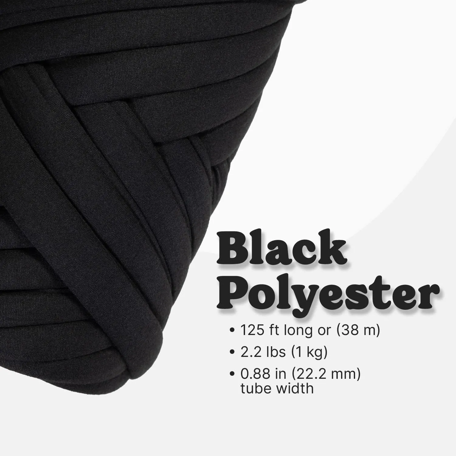DIY, 2.2 LBS of Soft Polyester Bulky Yarn for Hand Knitting Blanket, Pillow, Handbag, Black, 41.5 Yards, Arm Knitting Yarn for Chunky Braided Knot Throw Blanket, Weave Craft Crochet