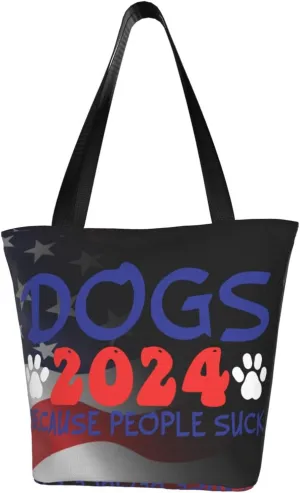 Dogs 2024 Because People Suck Fashion Shoulder Bag Large Capacity For Man Or Woman