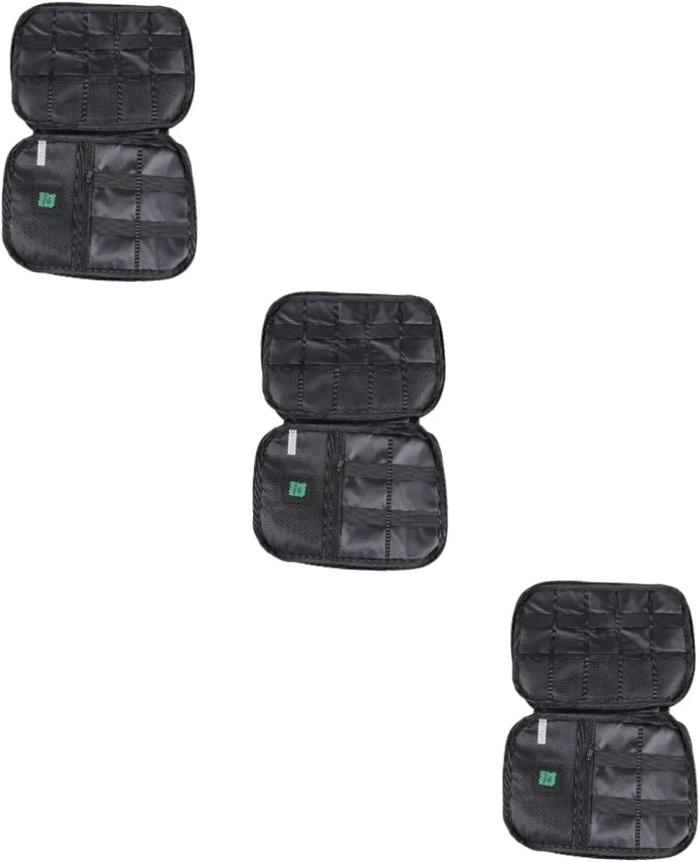 DOITOOL Cord Organizer Bag 3 Pcs Charger Organizers Makeup Organizer Bag Cable Storing Case Sundries Bags Handbag Travel Usb