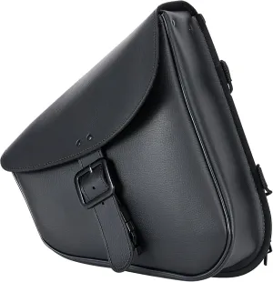 Dream Apparel Motorcycle Swingarm Bag with Black Synthetic Leather, Swing Arm Bag Motorcycle Saddlebag Left Side Tool Bag Fit for Sportster Street Rebel 300 500 Dual Shock Models, An Adjustable Strap