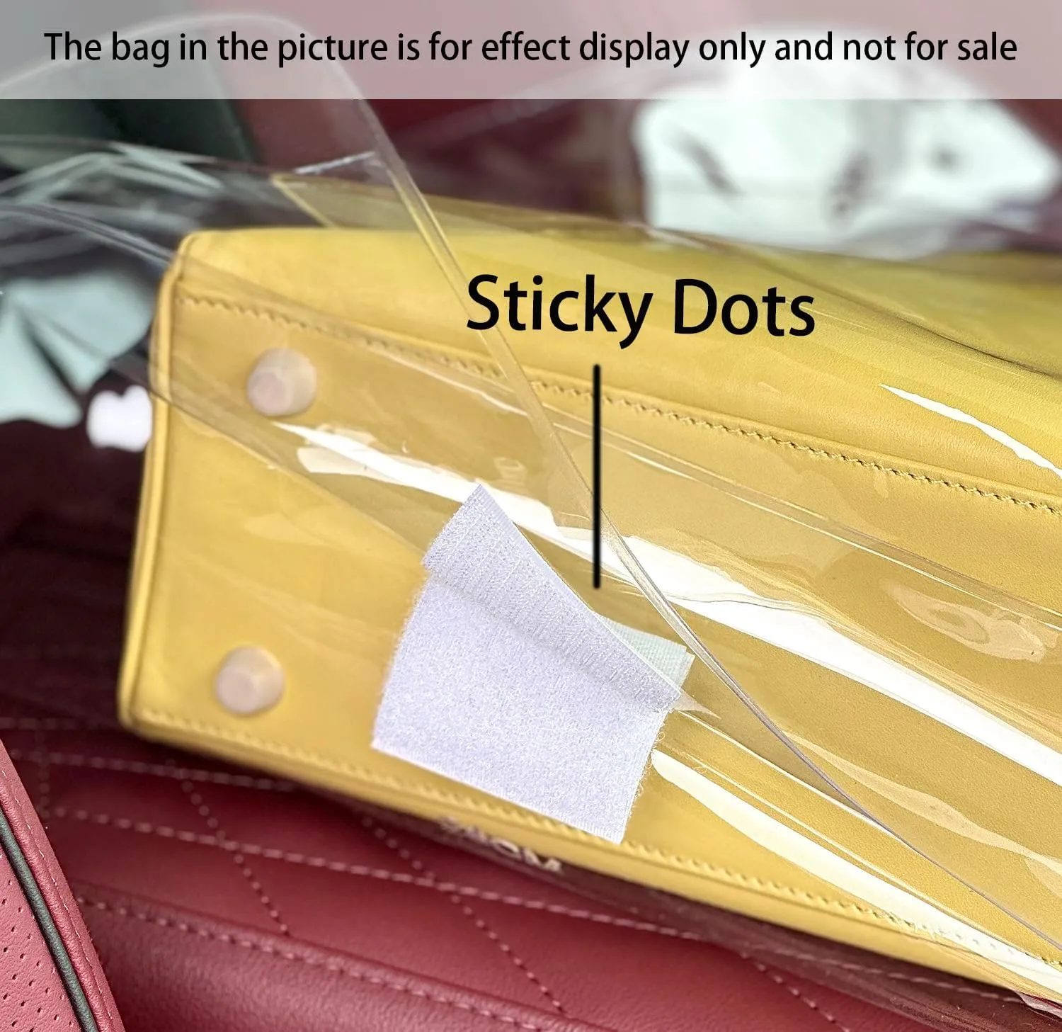 Dust Bags for Women Handbags, Clear Dust Cover Bag for Luxury Purses, Dustproof Storage Bag with Sticky Dots & Air Hole (KE35,35CM)