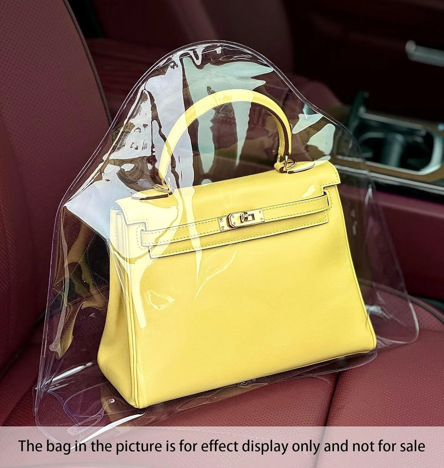 Dust Bags for Women Handbags, Clear Dust Cover Bag for Luxury Purses, Dustproof Storage Bag with Sticky Dots & Air Hole (KE35,35CM)