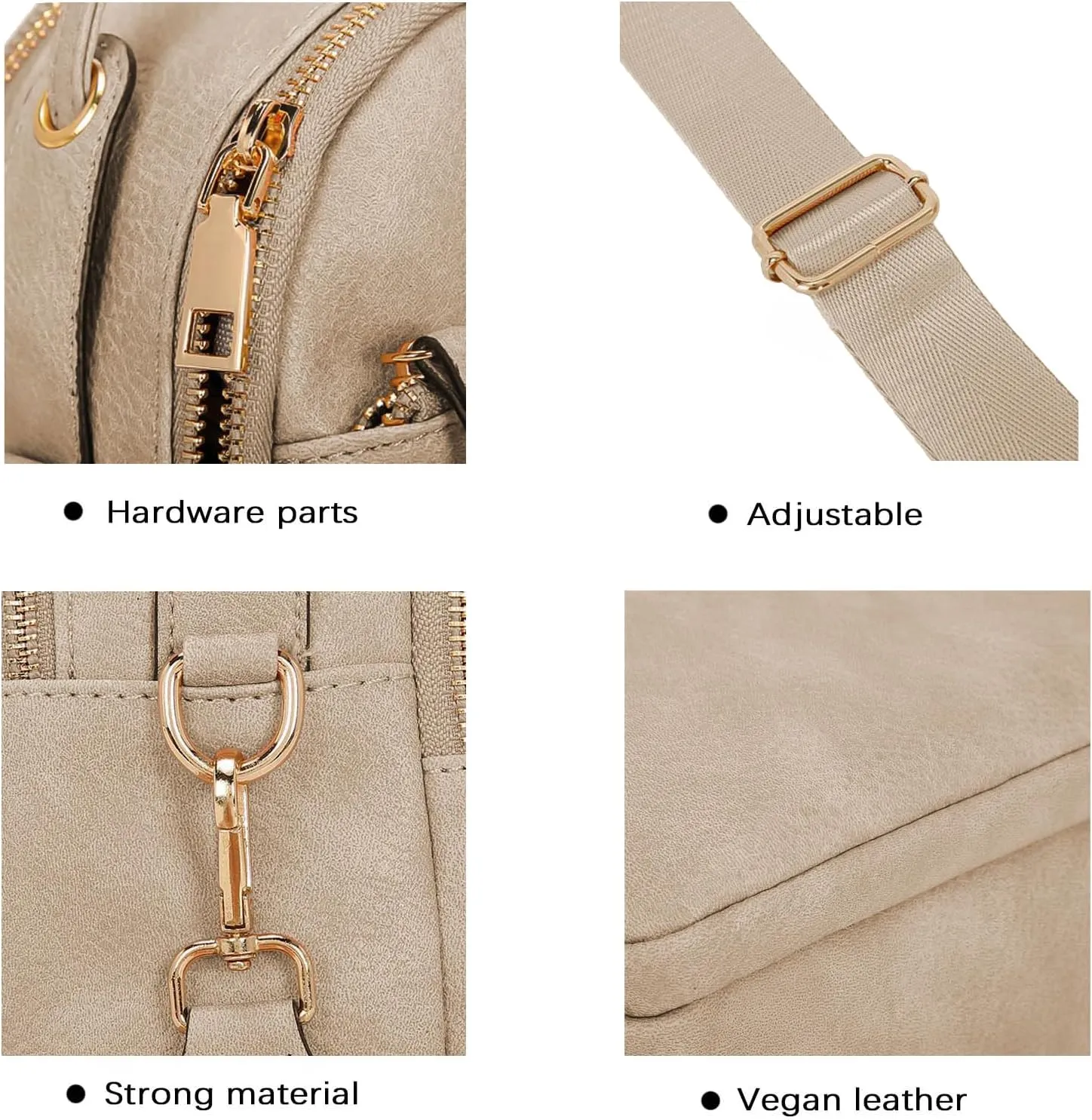 E Multi Pocket Casual Crossbody Bags for Women Lightweight Medium Crossbody Purse with Adjustable Strap