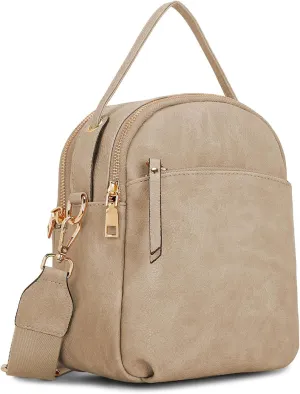 E Multi Pocket Casual Crossbody Bags for Women Lightweight Medium Crossbody Purse with Adjustable Strap