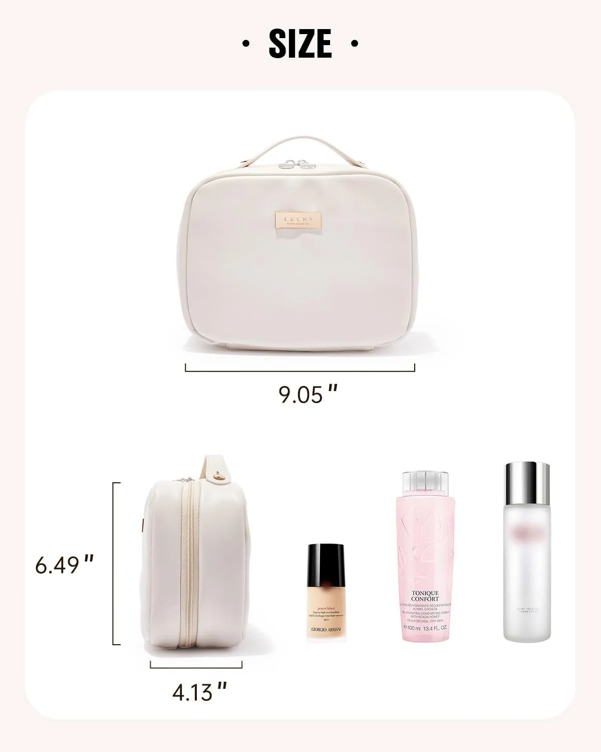 EACHY Travel Makeup Bag,Large Capacity Cosmetic Bags for Women,Waterproof Portable Pouch Open Flat Toiletry Bag Make up Organizer with Divider and Handle