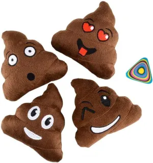 Emoji Poop Pillow 5" Plush Assorted- 12 Pack - Party Favors, Goody Bags, Prizes, Gag Gifts