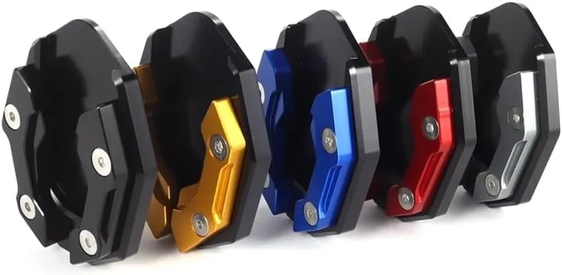 Extension Plate Kickstand Aluminum Alloy Motorcycle Bike Kickstand Extender Foot Side Stand Extension Foot Pad Support Plate Motorbike Accessory