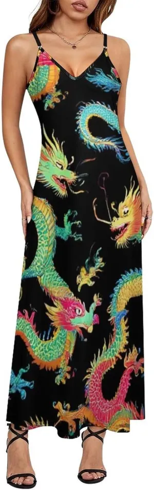 Fashion V Neck Long Slimming Dress Cami Full Slips Long Under Dress for Women