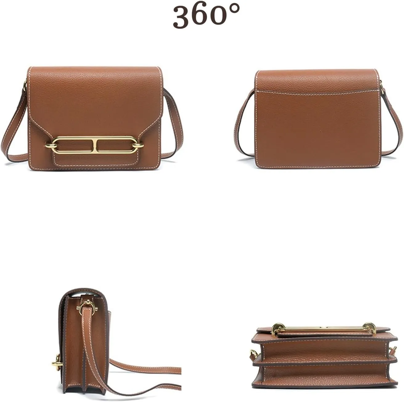 Fashion Vegan Leather Shoulder Bag Small Crossbody Purses Handbags with Adjustable Strap For Travel Shopping and Work