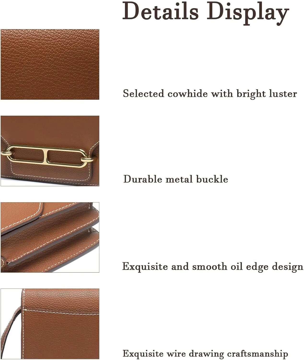 Fashion Vegan Leather Shoulder Bag Small Crossbody Purses Handbags with Adjustable Strap For Travel Shopping and Work