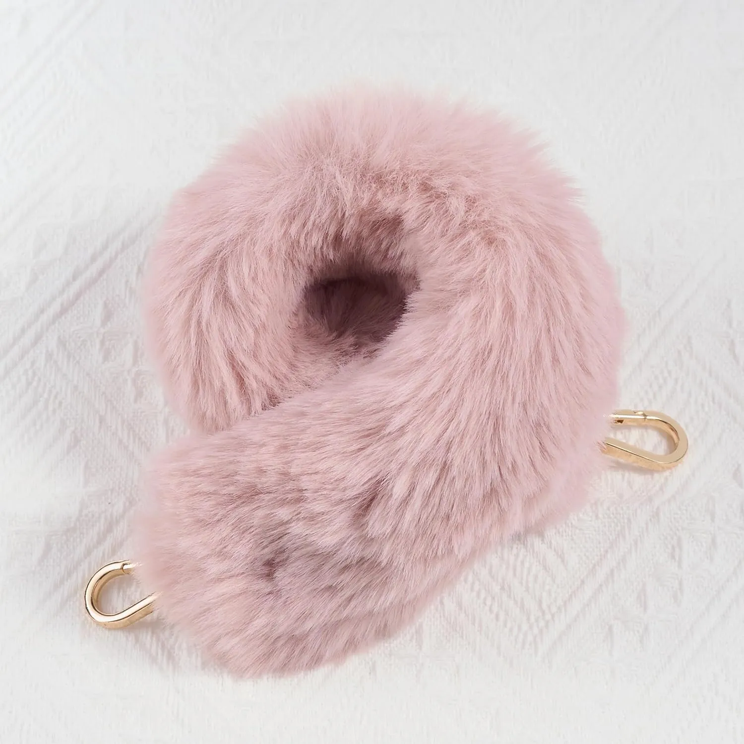 Faux Fur Bag Handle Strap, Replacement Handle Bag Purse Strap, Womens Winter Short Bag Strap,for Handbag,Shoulder Bag