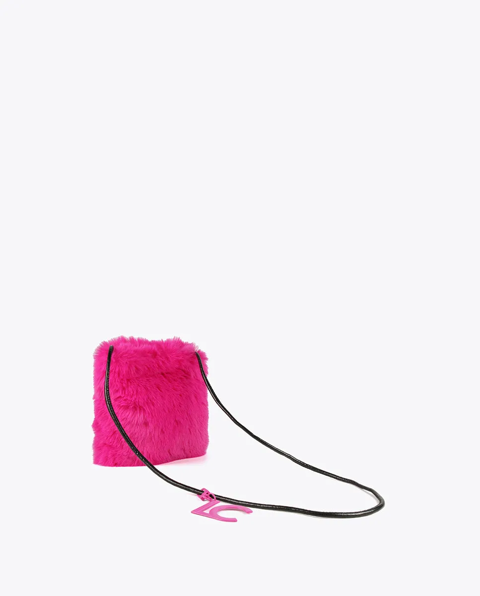 Faux fur crossbody bag