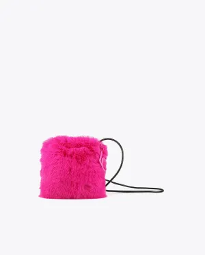 Faux fur crossbody bag