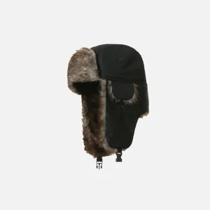 Faux Fur Lined Trapper Hat