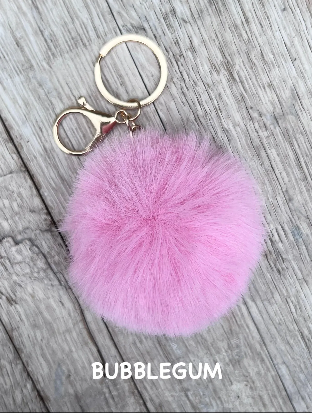Faux Fur Pom Keychain