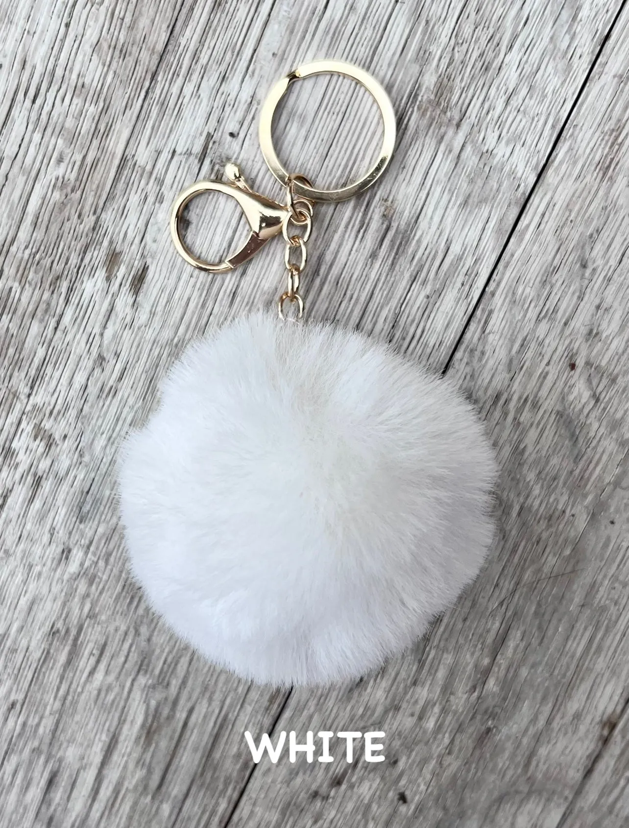 Faux Fur Pom Keychain