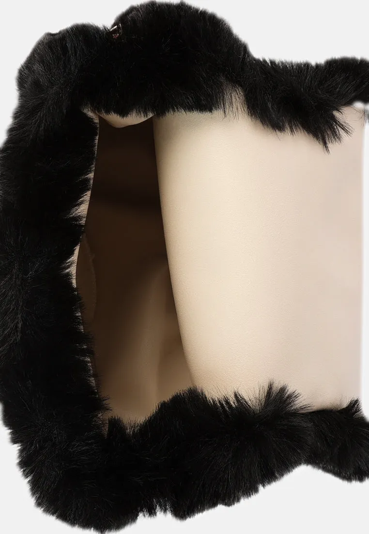 Faux Fur Round Mini Bag