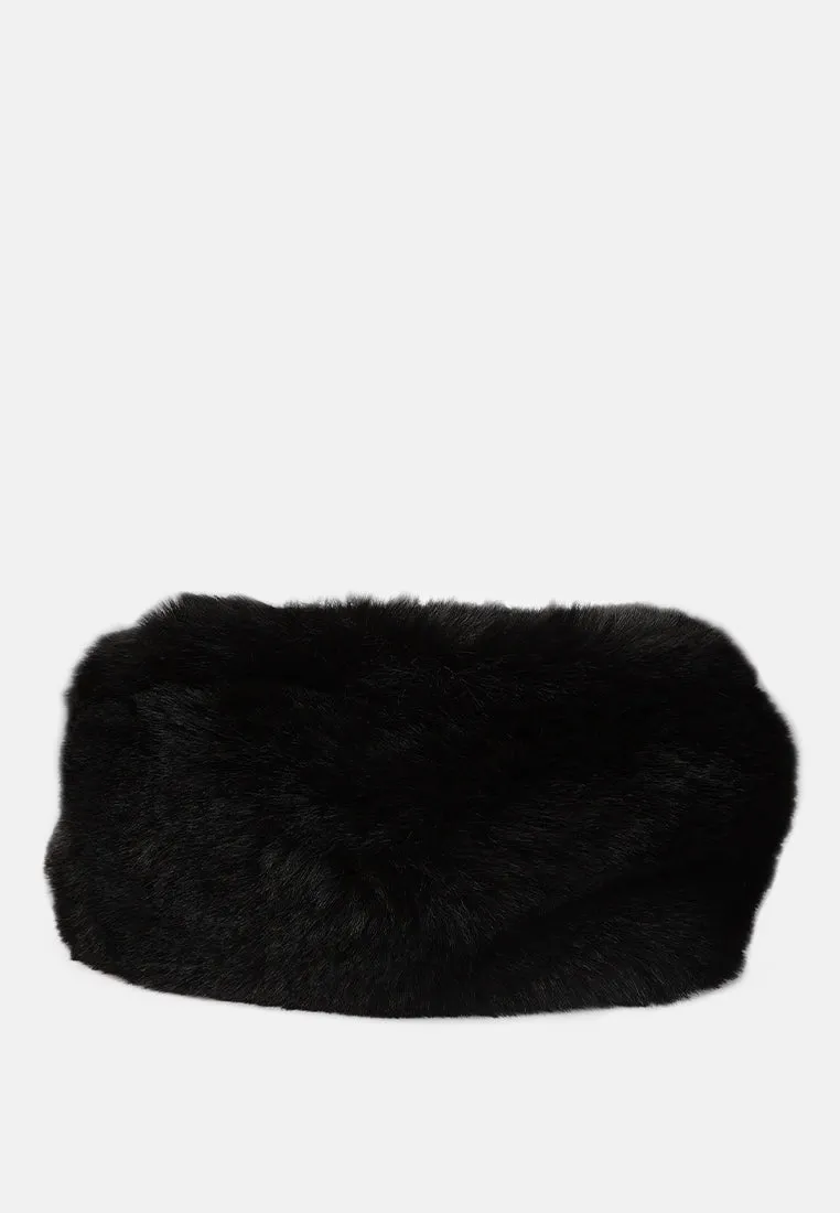 Faux Fur Round Mini Bag