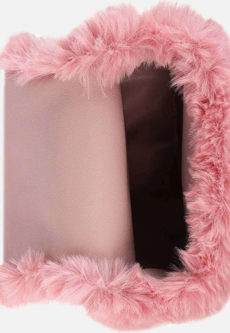 Faux Fur Round Mini Bag