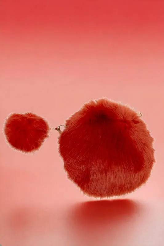 Faux Fur Round Shoulder Bag